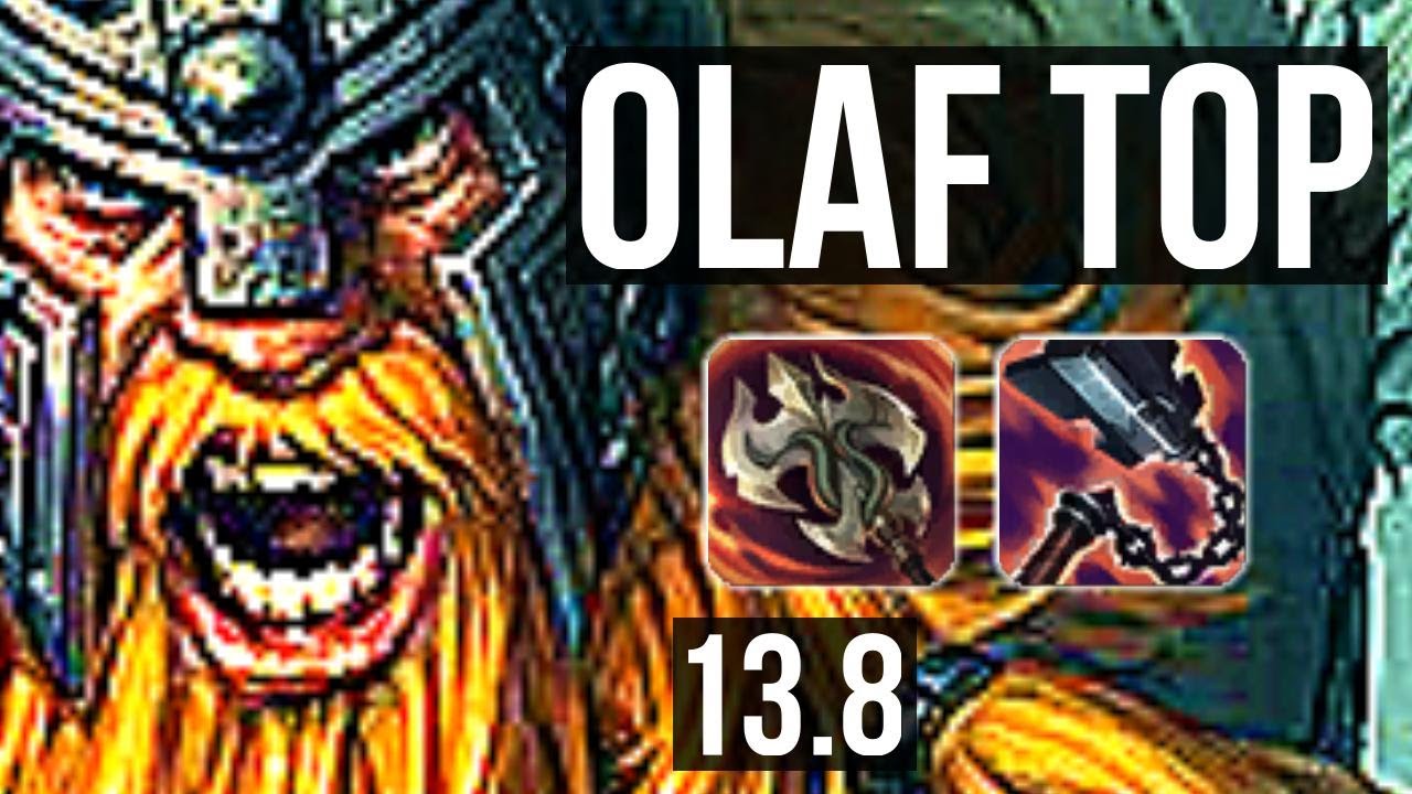 OLAF vs RIVEN (TOP) | 70% winrate, 4/1/4 | KR Grandmaster | 13.8