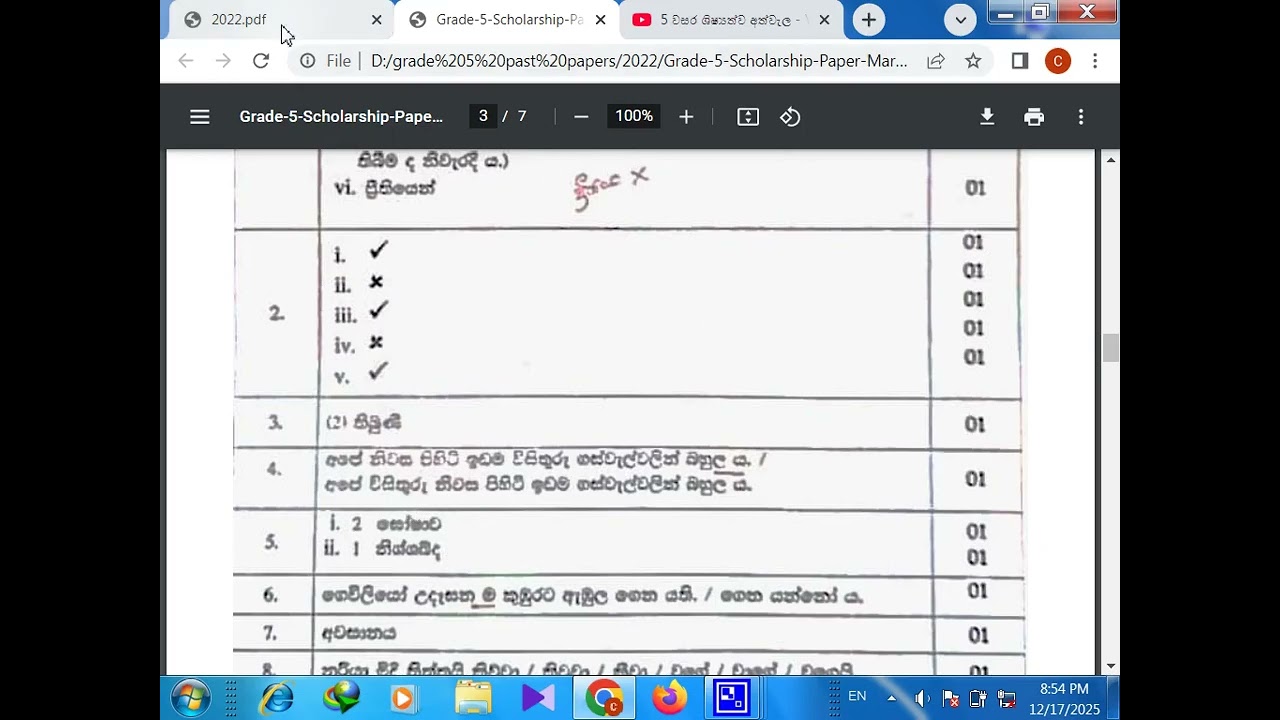 grade 5 scholarship exam 2022 - ii (5වසර ශිෂ්‍යත්ව විභාගය 2022 - ii)