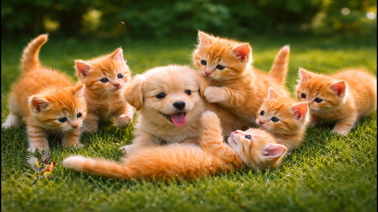 😻Beautiful Kittens Playing in Green Garden | Cute Cat Video | Funny Cat Compilation