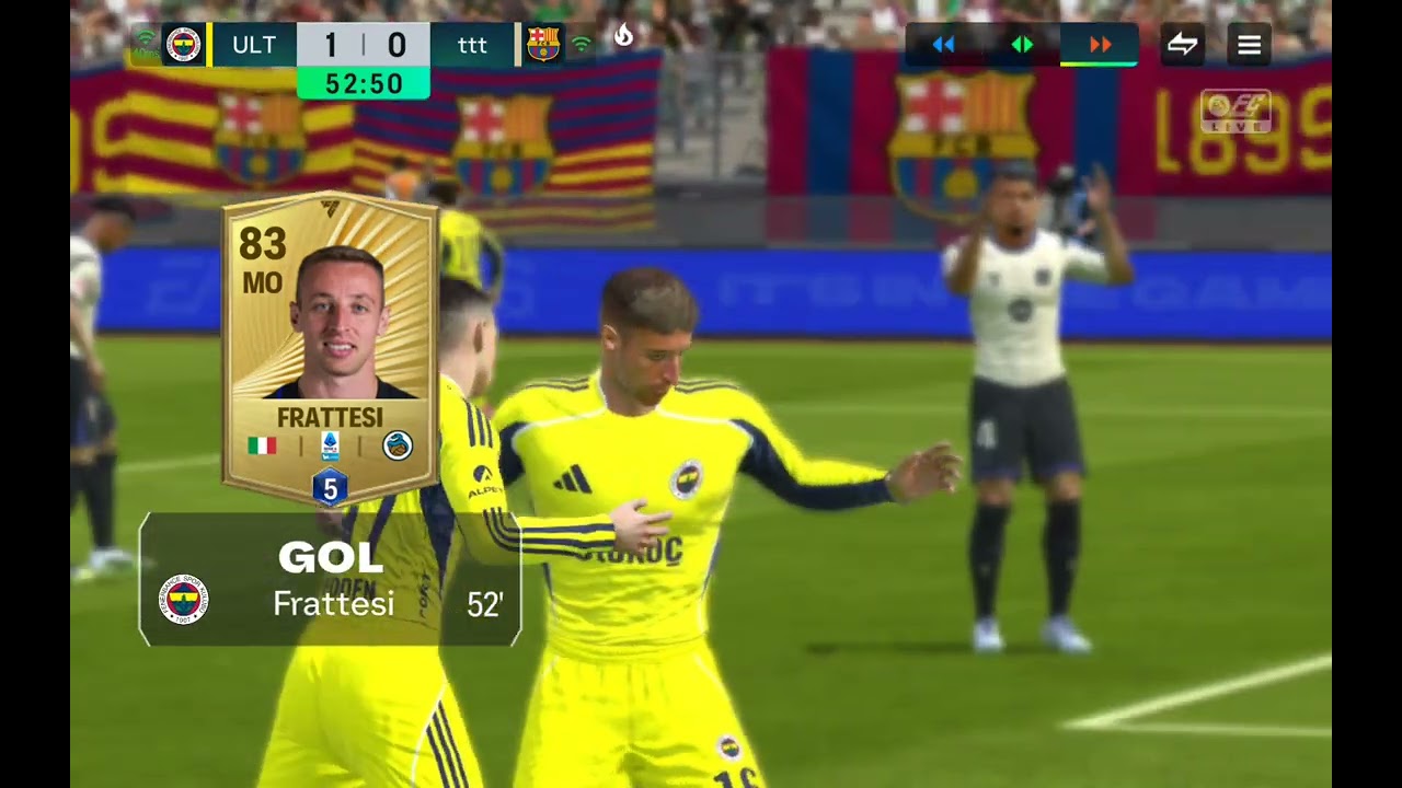 Avrupa Ligi Grup Fenerbahçe 3=0 Barça