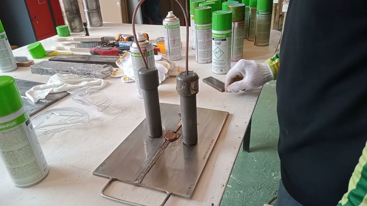Cara Inspeksi Pengelasan Pakai NDT Magnetik Partikel Full praktek