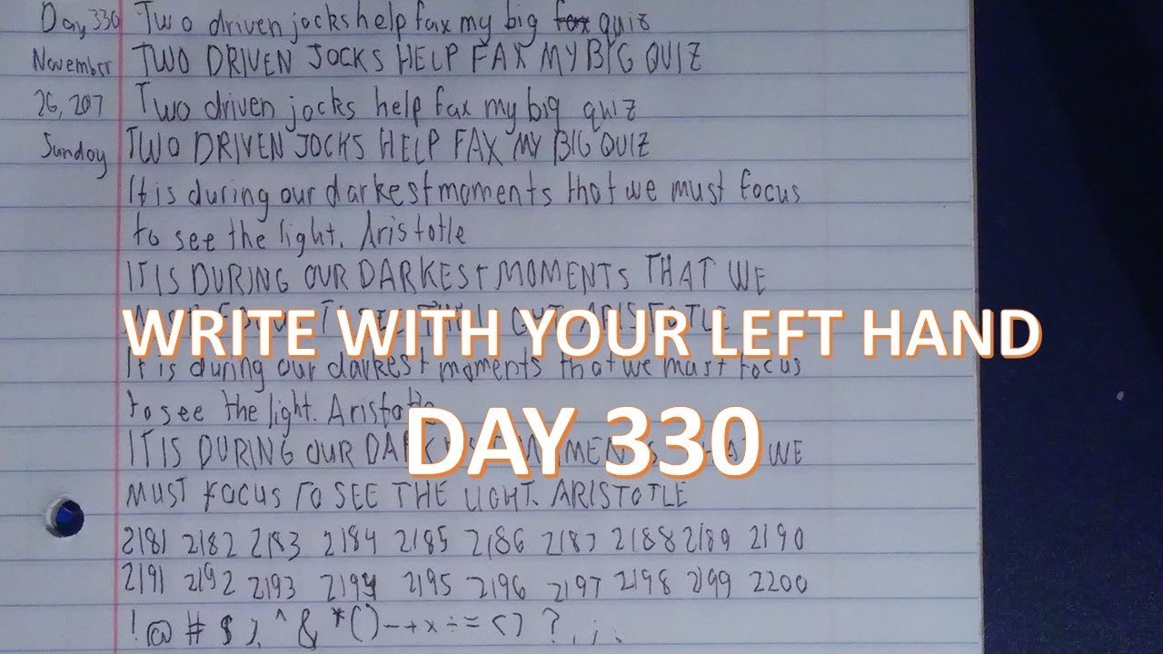 Learn to Write with your Left Hand | DAY 330