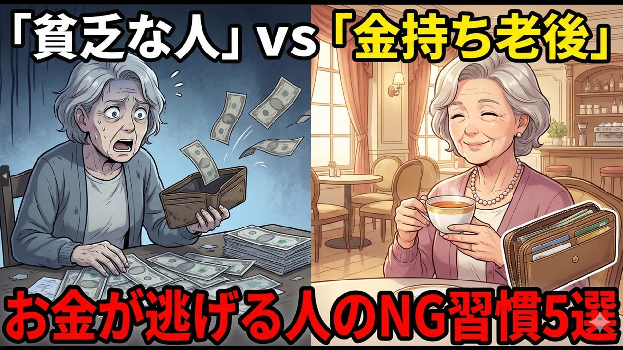 「貧乏な人」vs「金持ち老後」財布の使い方に決定的な差！お金が逃げる人のNG習慣5選。
