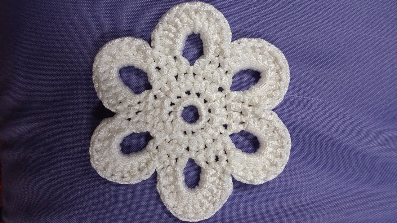 DIY - Fiore  uncinetto -  Crochet flower