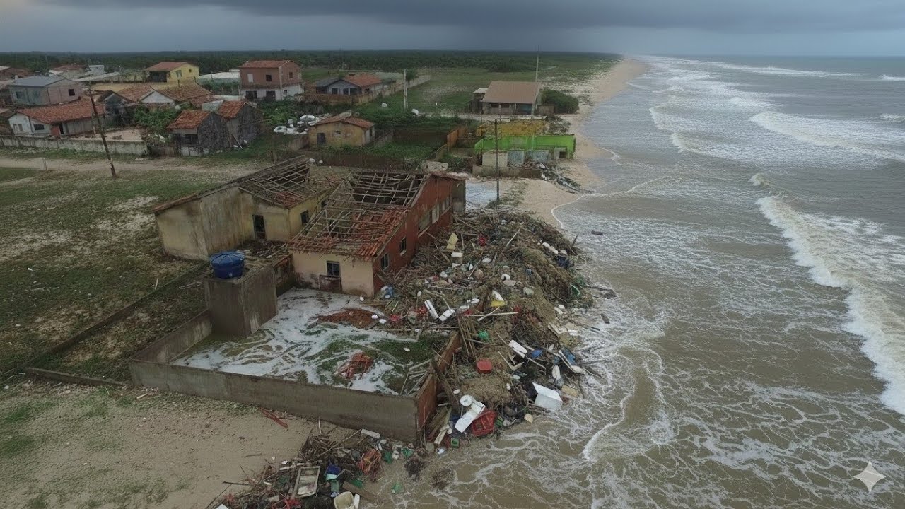 No Açu a ressaca virou um caos e destruição total😱 IV