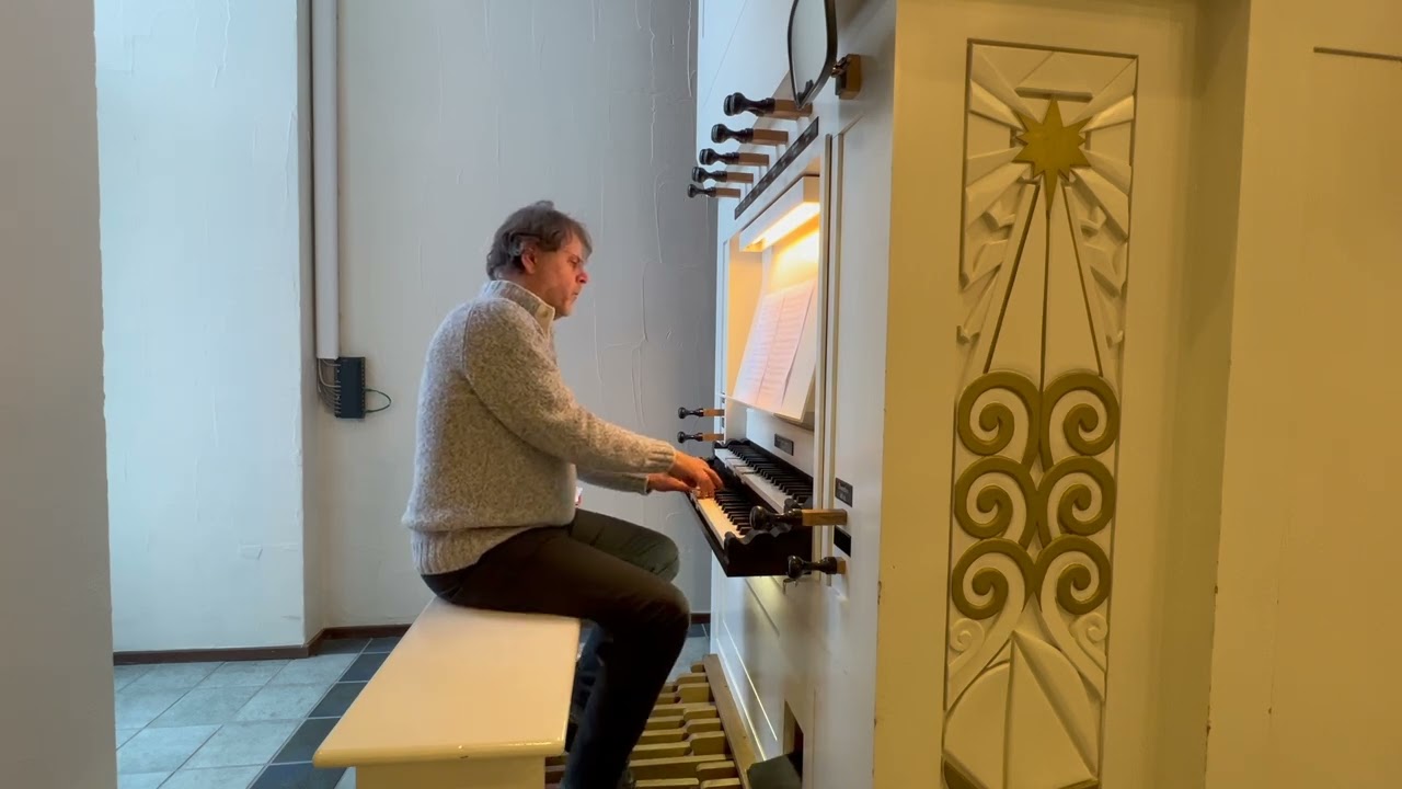 Open Haven Zeewolde (parochiekerk Sterre der Zee); Harry Haasjes bespeelt het Van Vulpen-orgel