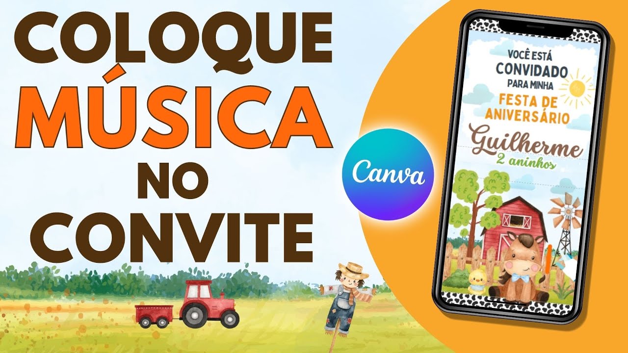 Como Colocar Música no Convite Animado | Como fazer Convite Animado no Celular no Canva