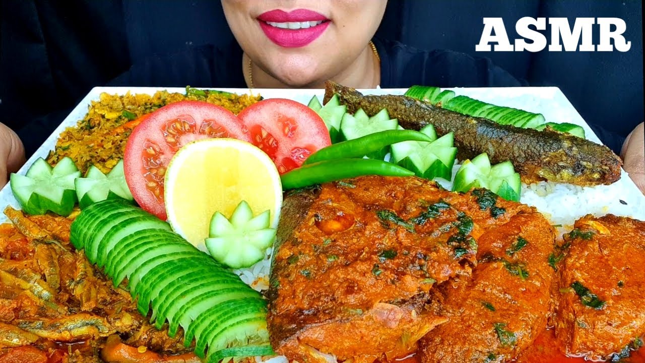 ASMR:SPICY SEHRI FISH VHUNA,FISH FRY,SMALL FISH CHORCHORI,CABBAGE FRY,CHILLI||ZAKIA-SPICY ASMR