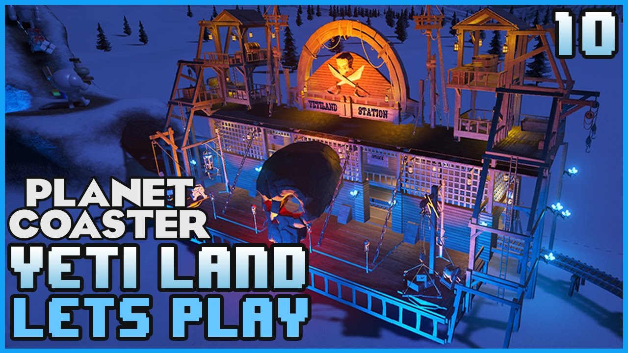 Lets Build Our Primitive Yeti Train Station! Lets Play: Yeti land 10 #PlanetCoaster