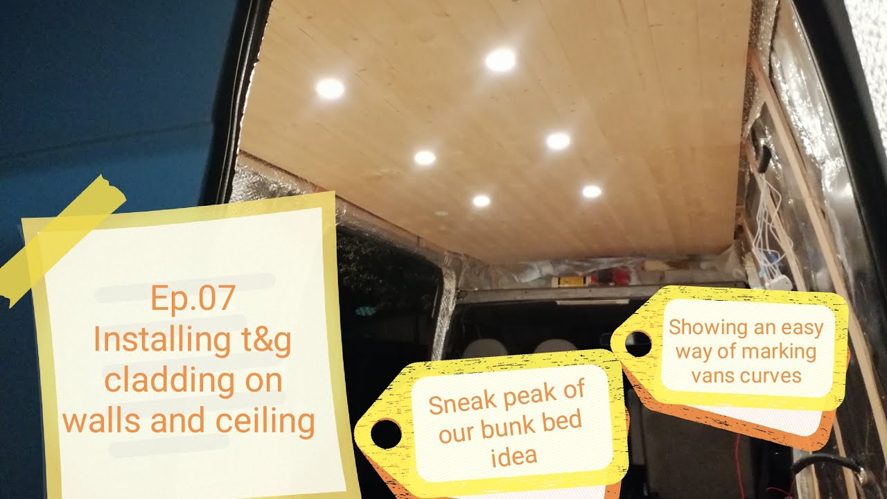How to Tongue & groove cladding campervan on walls & ceiling  #vanlife #vanbuild #camper #howto