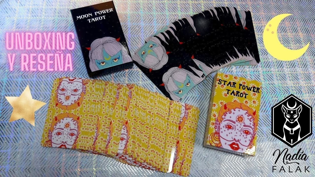 🌙 MOON POWER TAROT y STAR POWER TAROT ⭐ Unboxing y Rese&ntilde;a | Nadia Falak