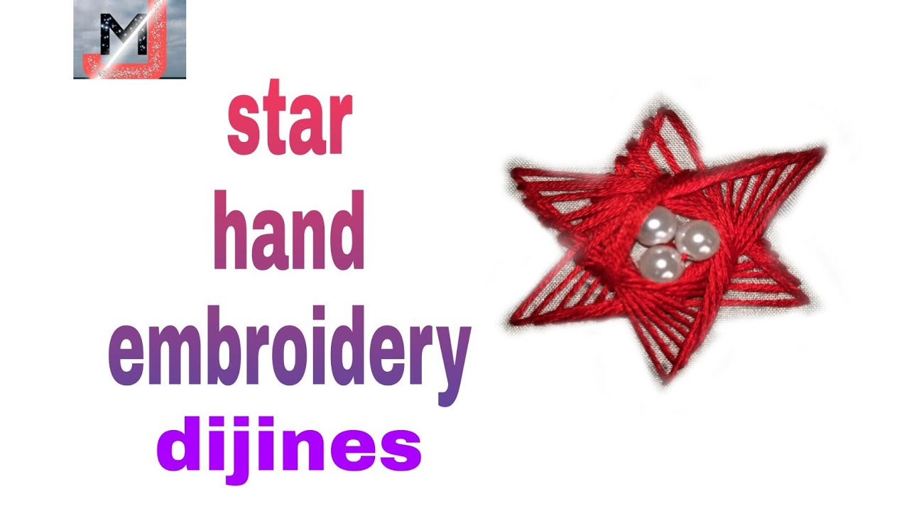 star embroidery dijines! super eazy star embroidery#hend embroidery#by jyotimaking 🌼