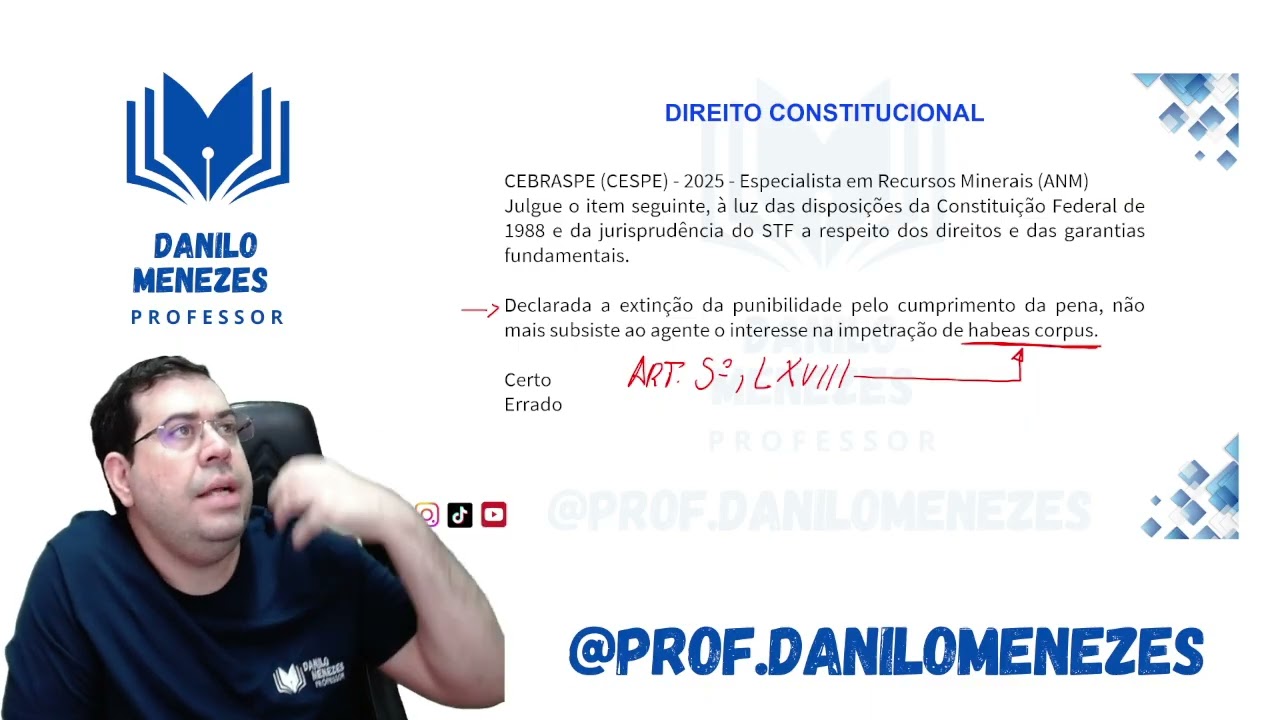 DIREITO CONSTITUCIONAL - HABEAS CORPUS 