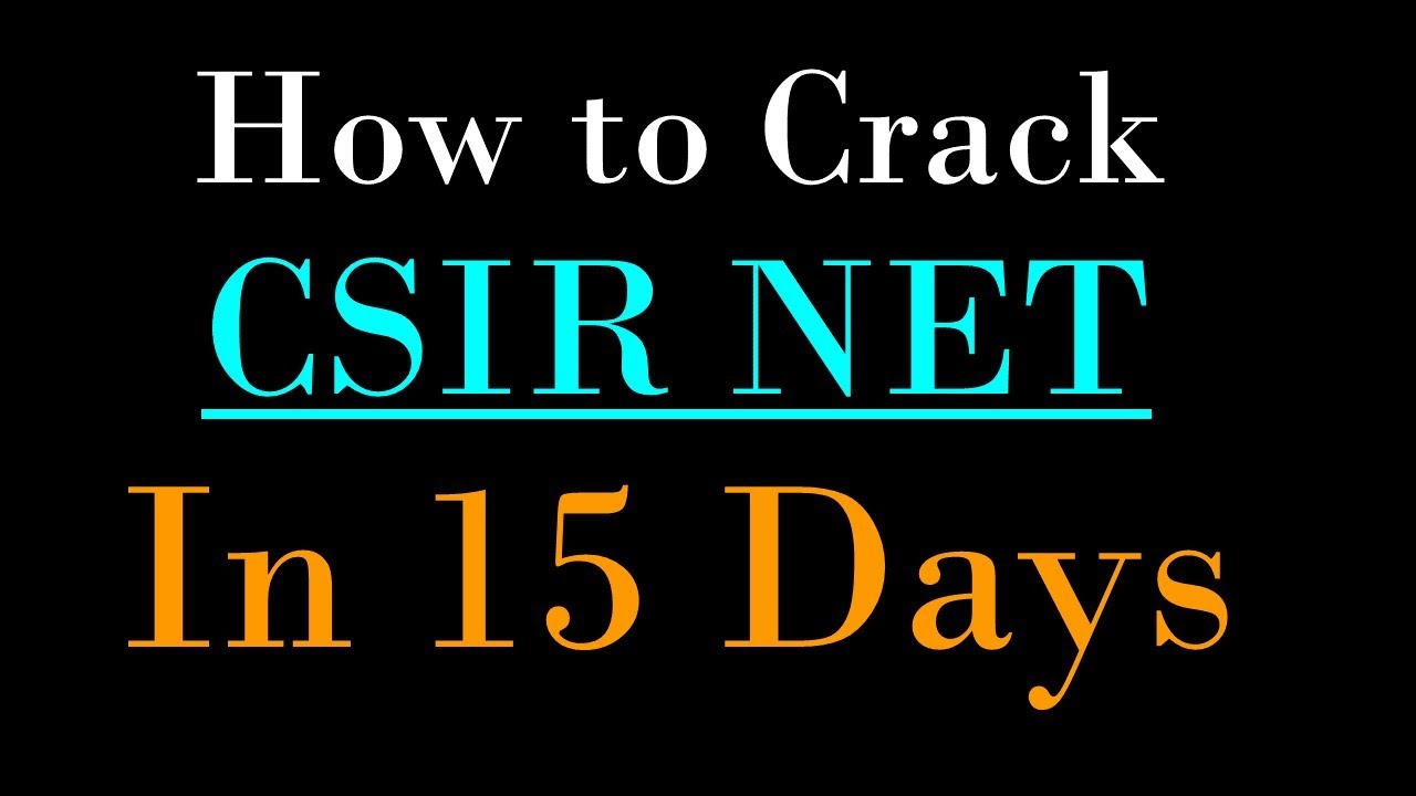 CSIR NET MATHEMATICS | How to Crack NET Exam in 15 DAYS