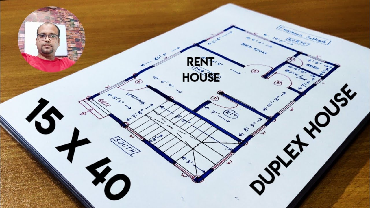 15 X 40 DUPLEX HOUSE II 15X40 GHAR KA DESIGN II 15 X 40 SQFT HOUSE PLAN
