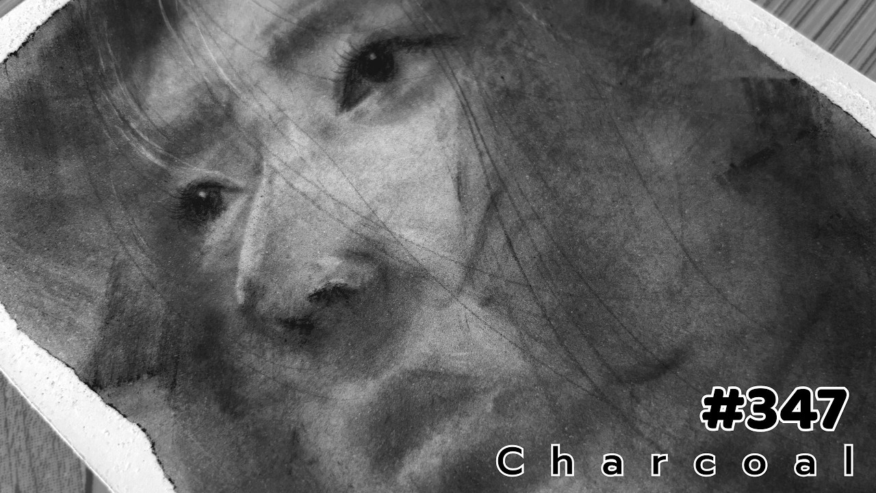 CHARCOAL #347 ASMR DRAWING