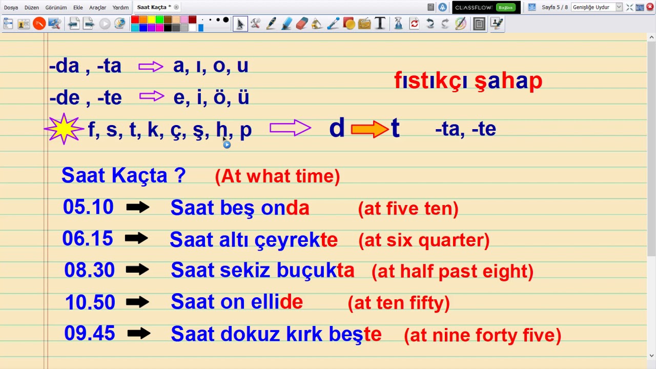 Learn Turkish - At what time? - Saat Kaçta?