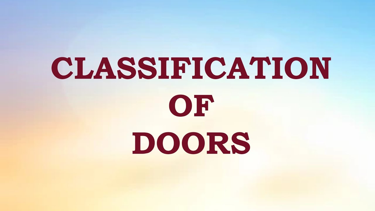 Classification of doors