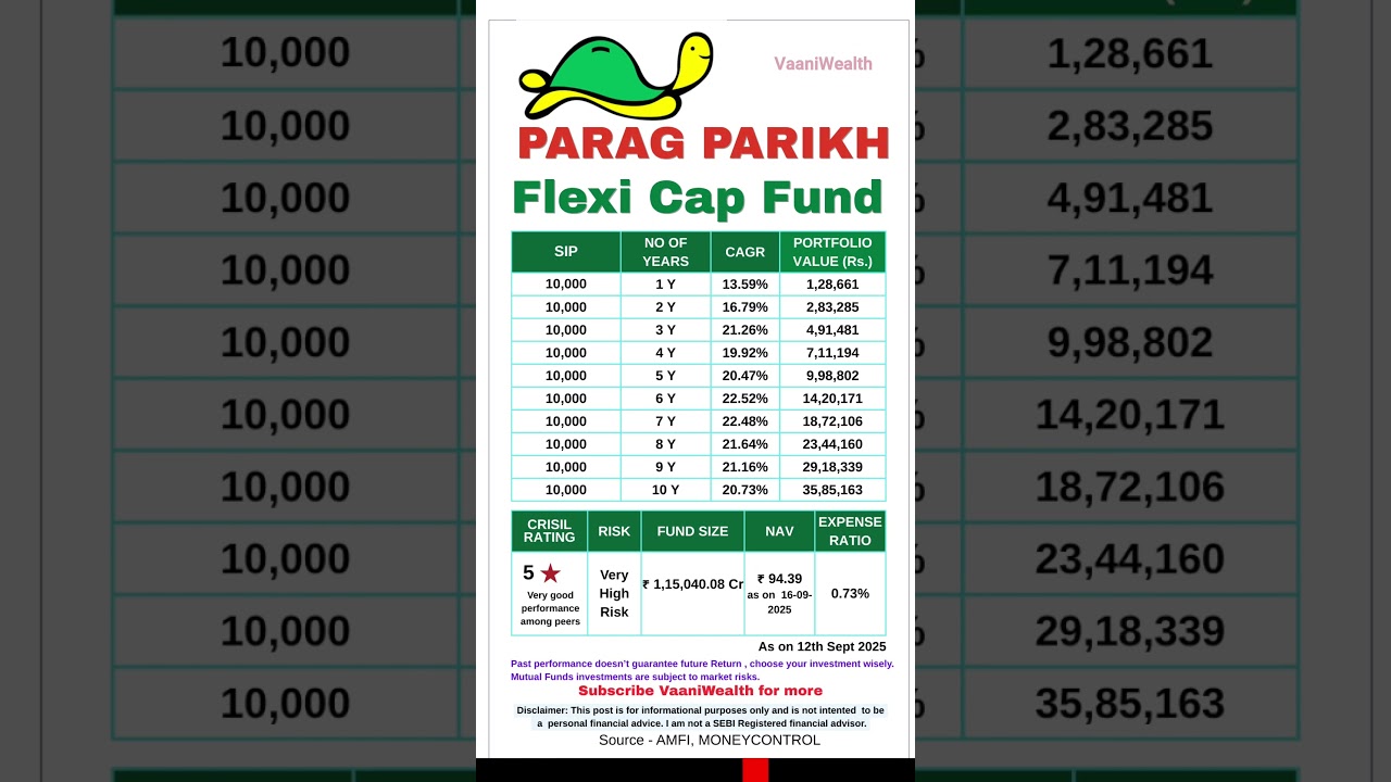 Parag Parikh Fund | Mutual Funds to invest in 2025 | SIP | Highest CAGR  #mutualfunds #investment