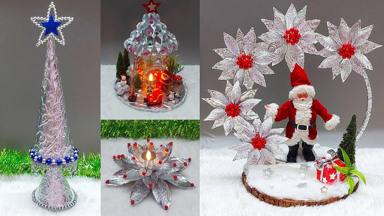 4 Economical Christmas Decoration ideas from waste Aluminium Foil | DIY Christmas craft idea🎄401