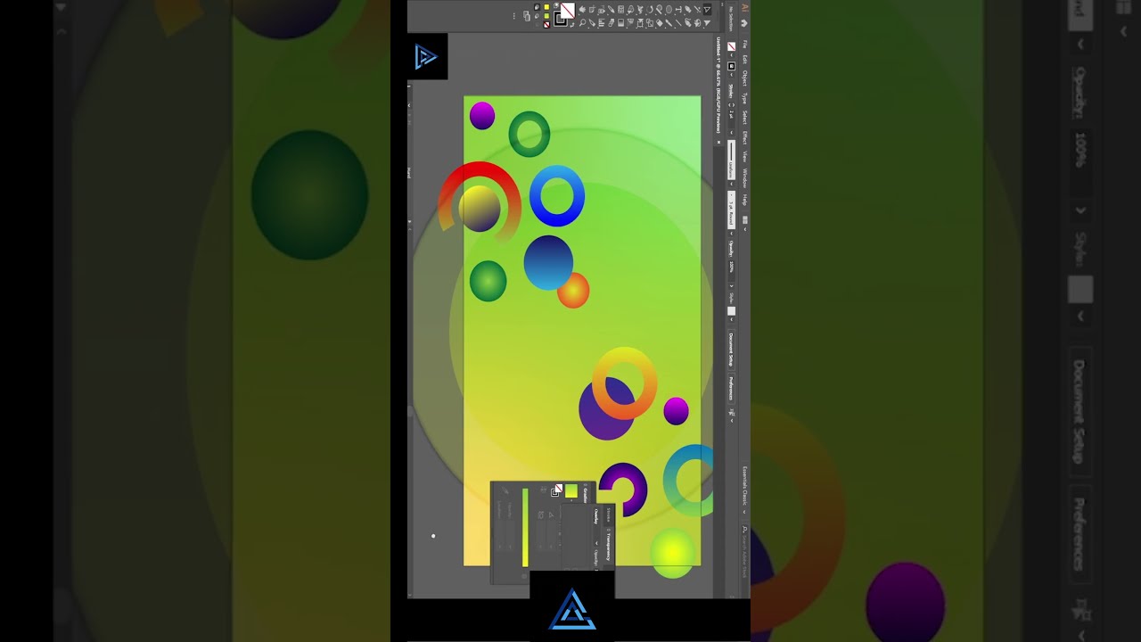 Make Abstract Background with Glass Effect #adobeillustrator #shorts #aagraphics91 #viral #tutorial