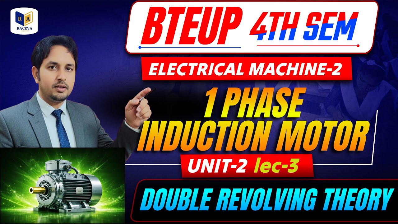 1 Phase Induction Motor Explained 🔥 | Double Revolving Theory | EM–2 | BTEUP 4th Sem | Lec–2