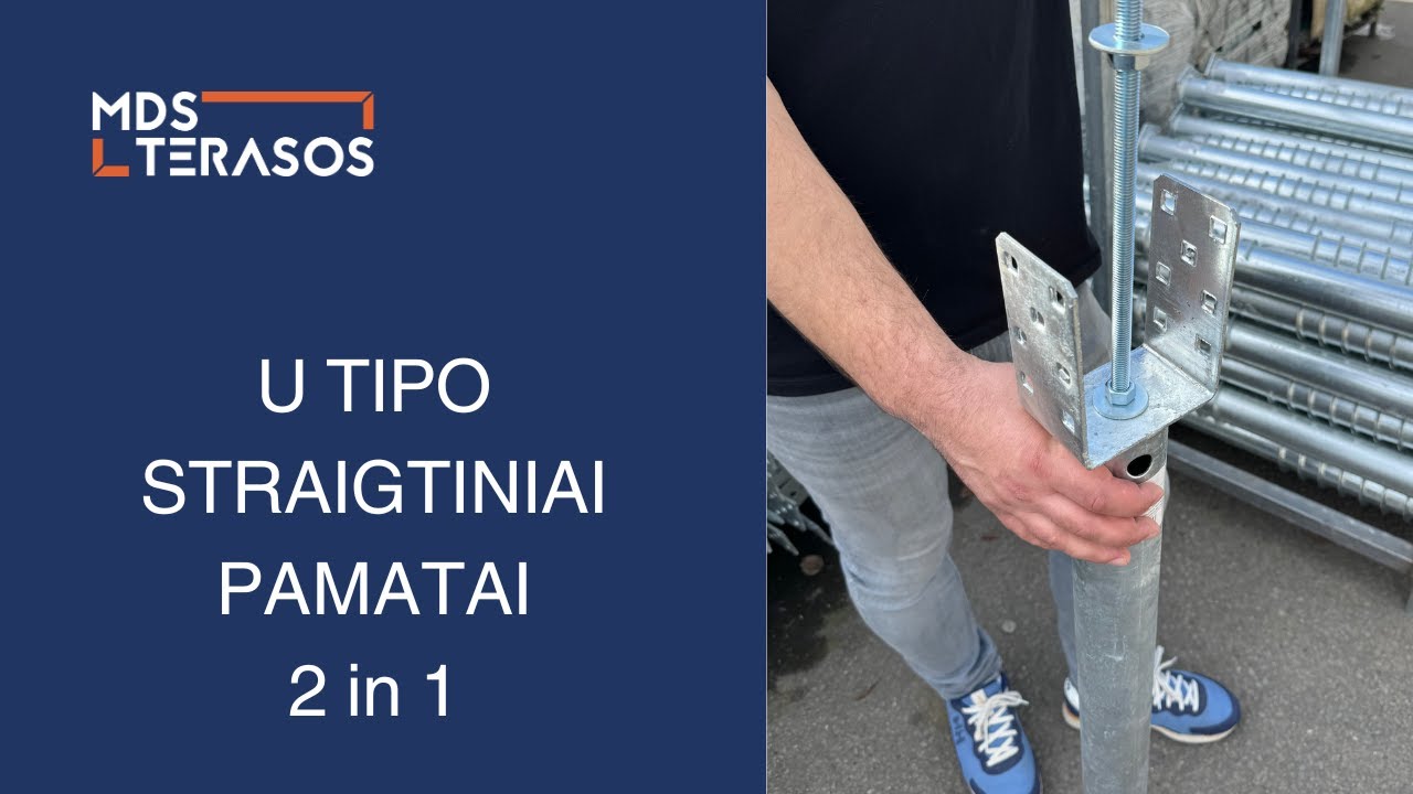 U tipo poliai. Galima naudoti su ilgasriegiu | 2 in 1 | MDS Terasos