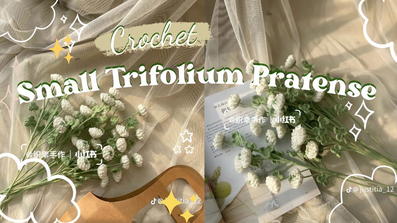 [ENG SUB] HƯỚNG DẪN MÓC HOA CỎ BA LÁ MÀU TRẮNG | CROCHET SMALL TRIFOLIUM PRATENSE [TUTORIAL].