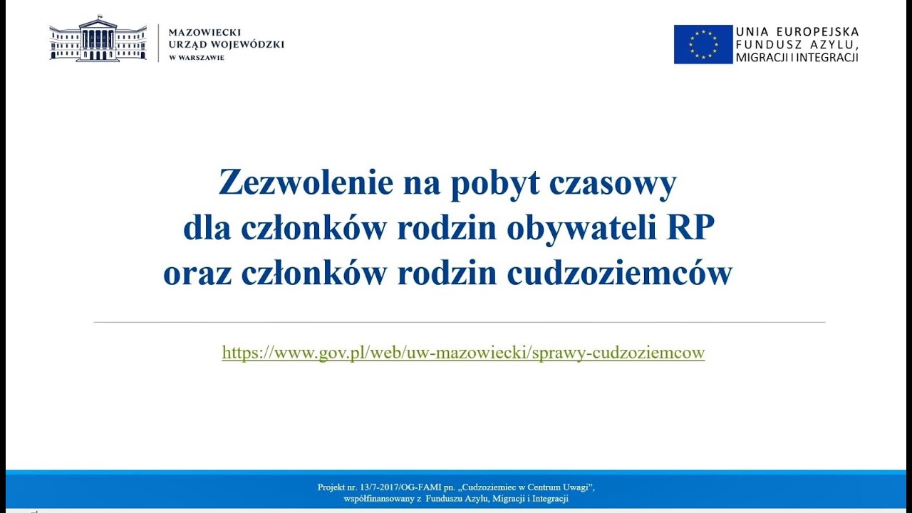 Zezwolenie na pobyt czasowy dla członków rodzin obywateli RP oraz członków rodzin cudzoziemców popr.