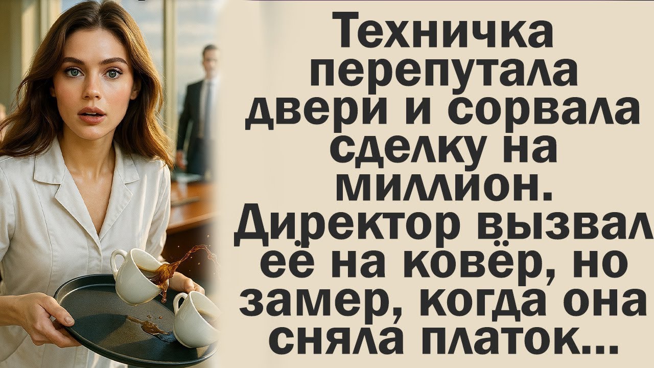 Техничка перепутала двери и сорвала сделку на миллион. Директор вызвал её на ковёр, но замер, когда.