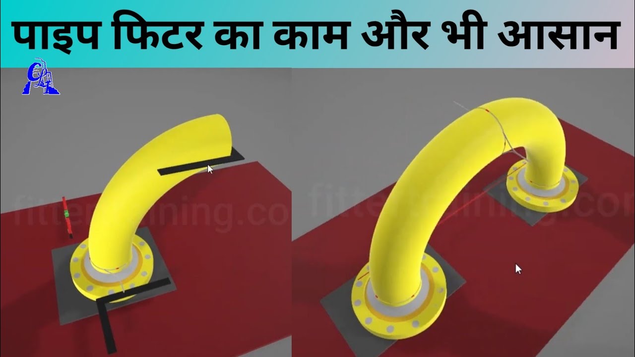 180° degree elbow to flange fitting process | pipe fabrication work | pipe fitter training