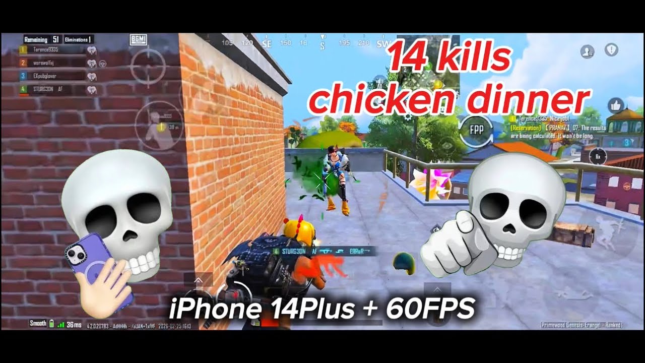 14 Kills Chicken Dinner 🔥 || BGMI || iPhone 14Plus + 60FPS ||  #bgmi #bgmiindia 