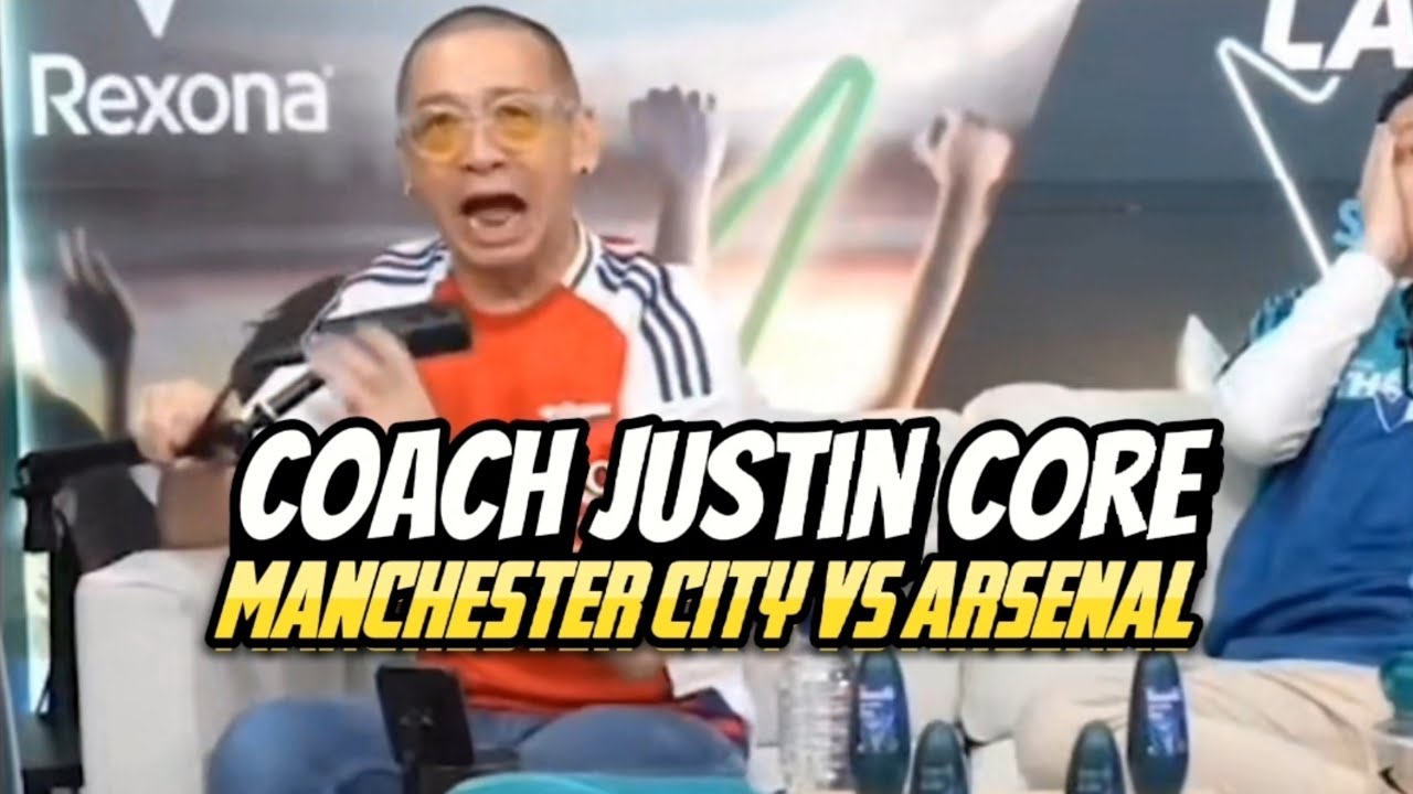 COACH JUSTIN CORE MANCHESTER CITY VS ARSENAL