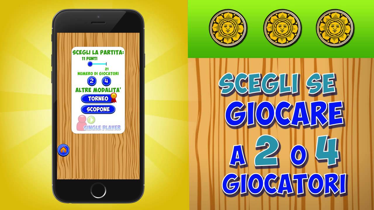Scopa - GRATIS su iOS, Android e Windows Phone!