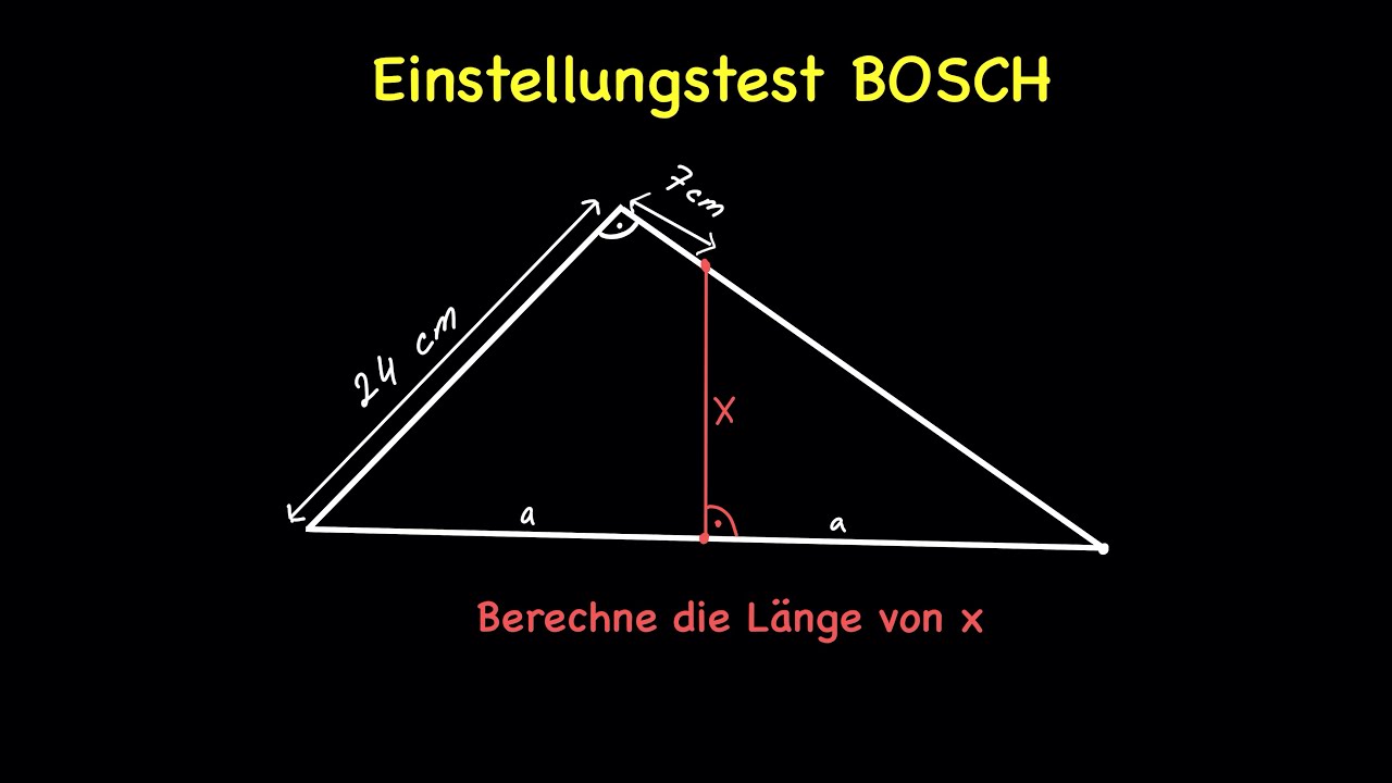 Einstellungstest: Berechne Senkrechte x