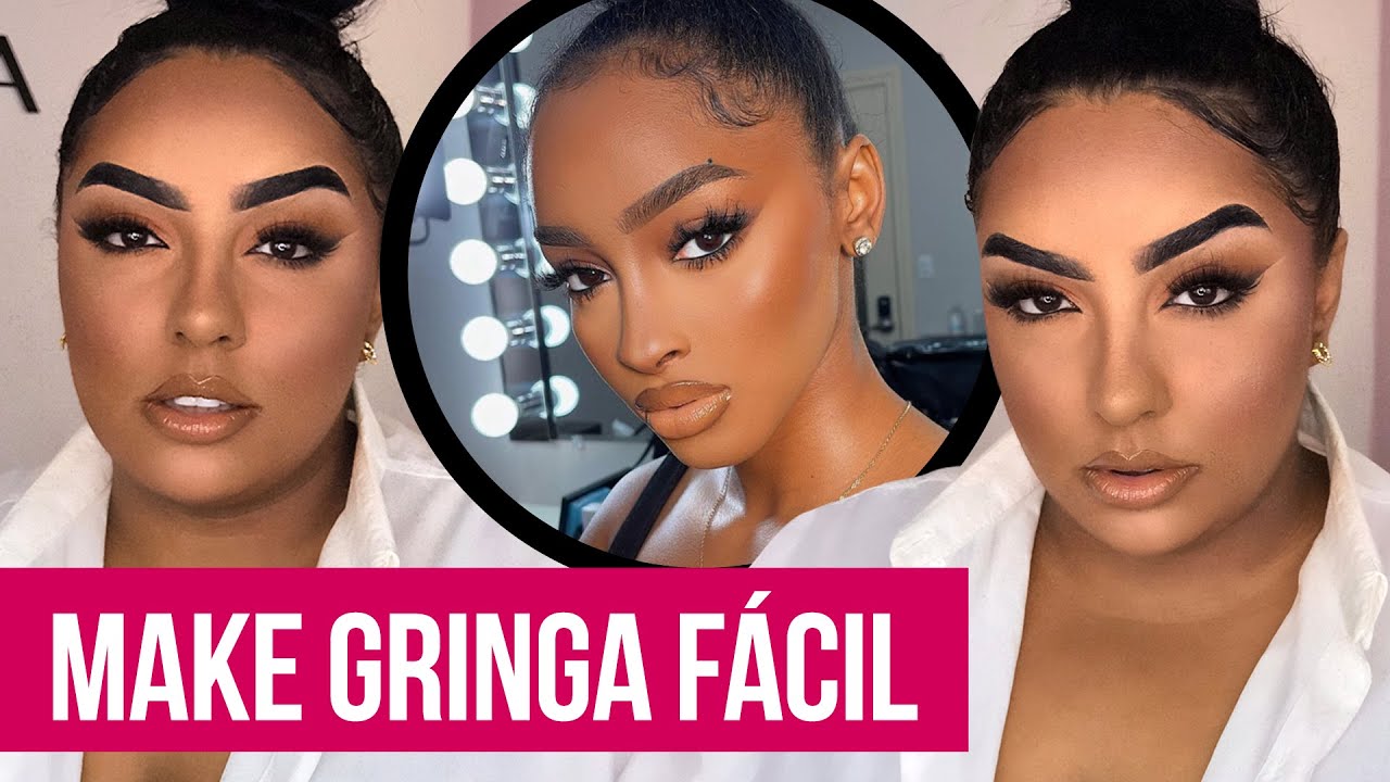 MAKE GRINGA FACIL PARA PELE NEGRA MORENA | O SEGREDO DA MAQUIAGEM NIVEL GRINGA | Makeuprhaissa