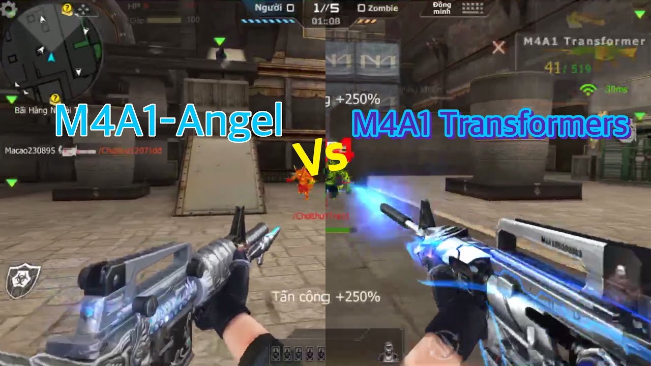 CF Mobile/CF Legends | M4A1-Angel Vs M4A1-Transformers - Khẩu N&agrave;o Ngon ???
