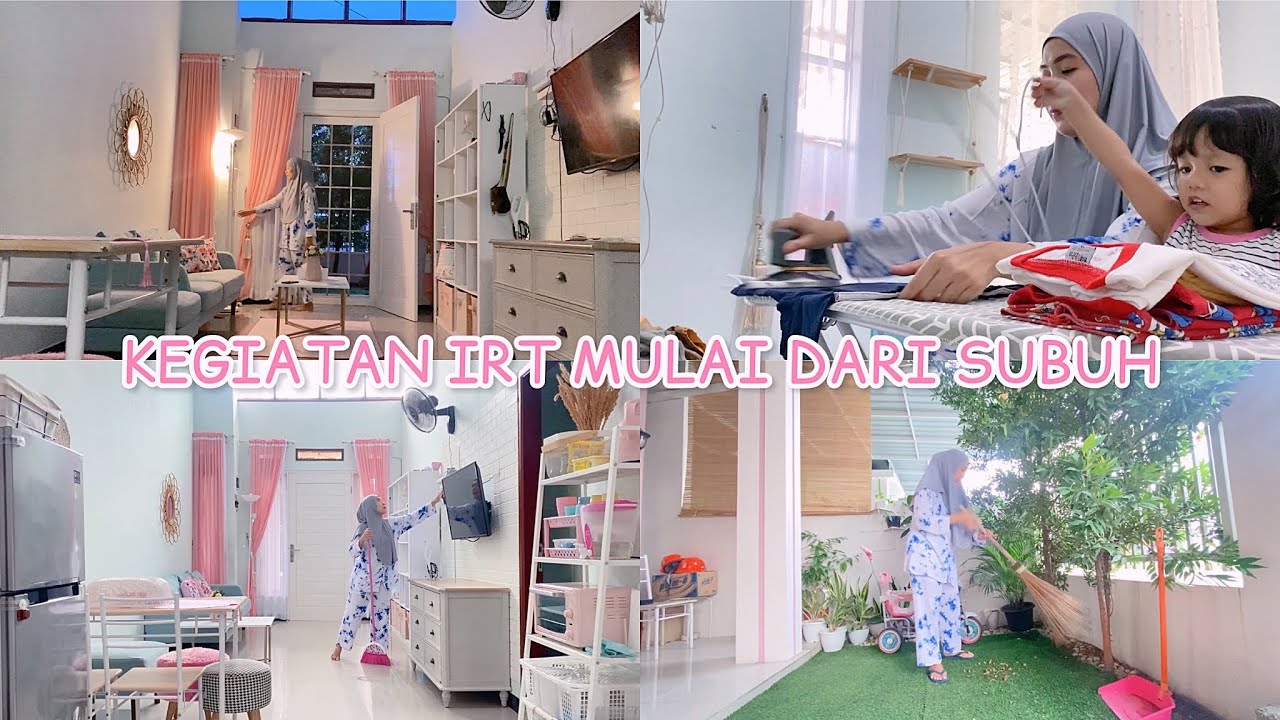 Kegiatan irt mulai dari subuh |Beberes rumah, nyetrika, mengurus anak dll