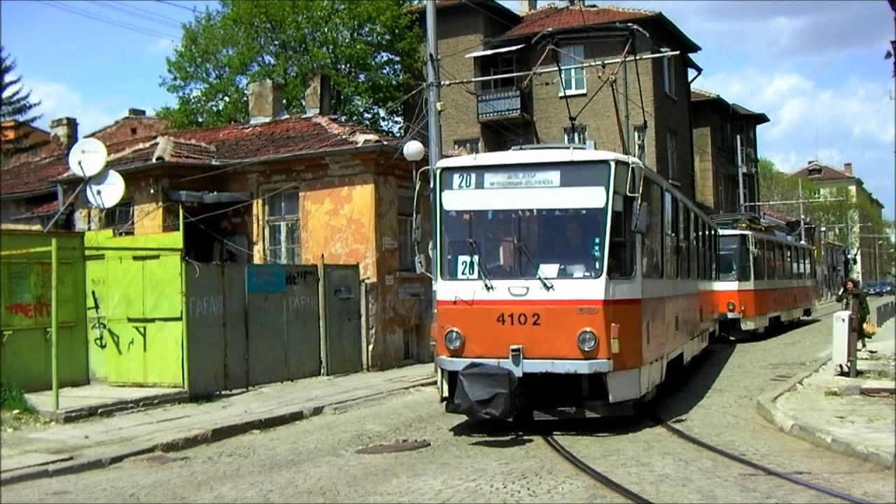 Wide Tatra trams in Sofia - Straßenbahn - Villamos - София  трамвай