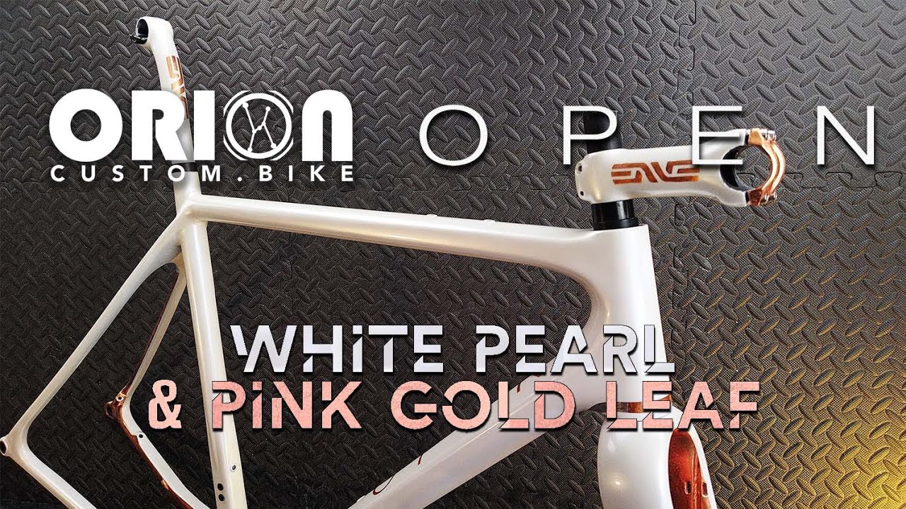 CUSTOM PAINT | Open UP | Painting a bike with white pearl and pink gold leaf