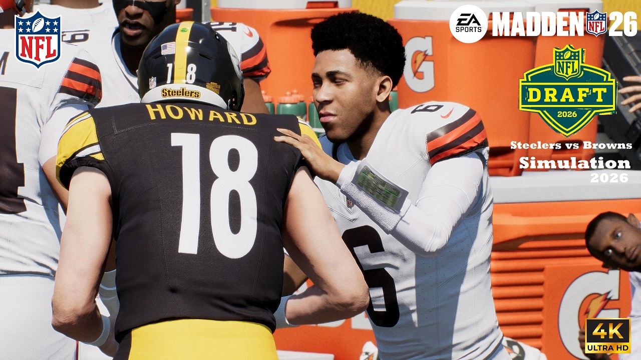 Madden 26 Will Howard Steelers vs Trinidad Chambliss Browns Sim NFL DRAFT EARLY 2026 Game Play
