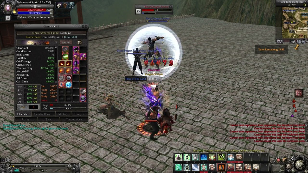 9Dragons Awaken (RF) Requirement For Clan Dungeon Blue