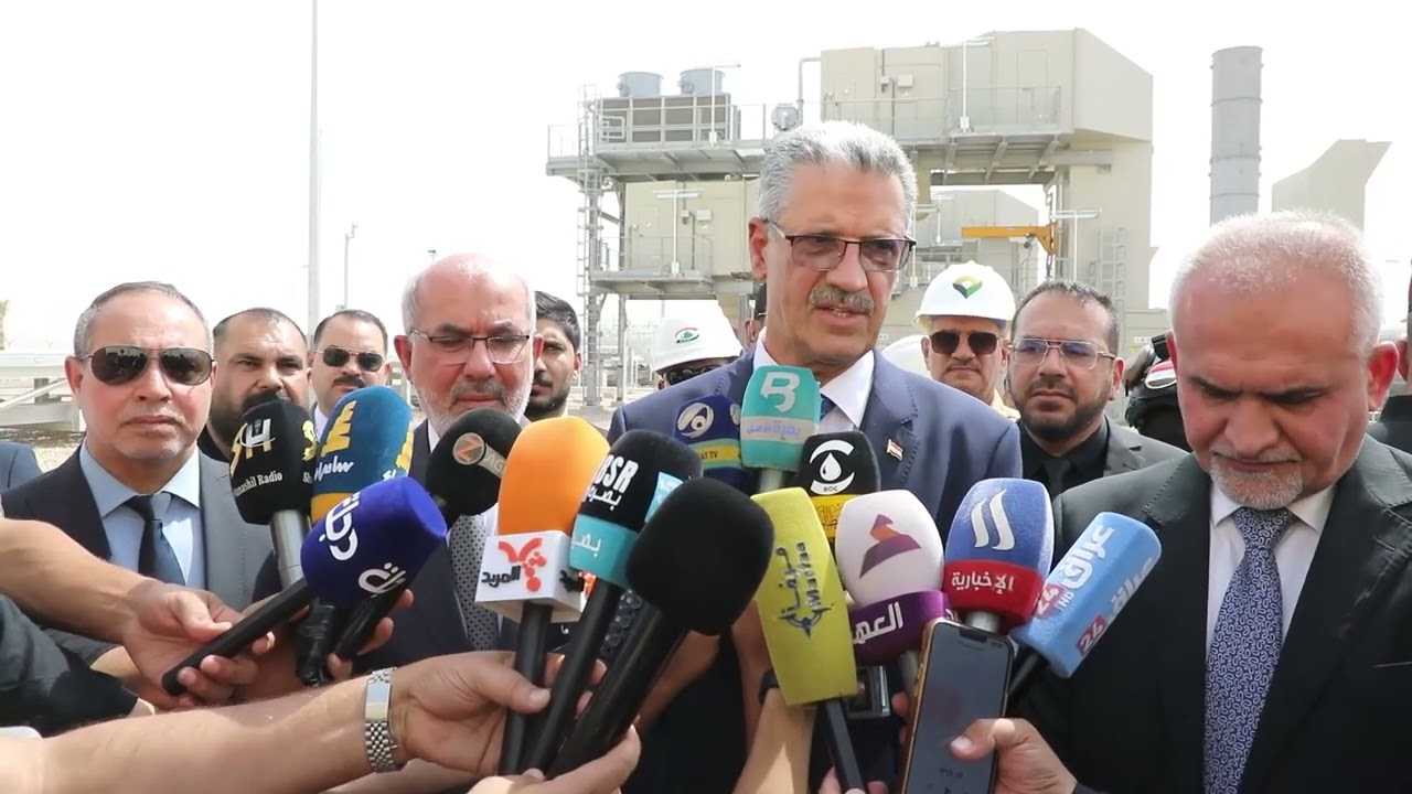 السيد نائب رئيس مجلس الوزراء وزير النفط يفتتح المرحلة الاولى لمحطة كهرباء حقل مجنون النفطي