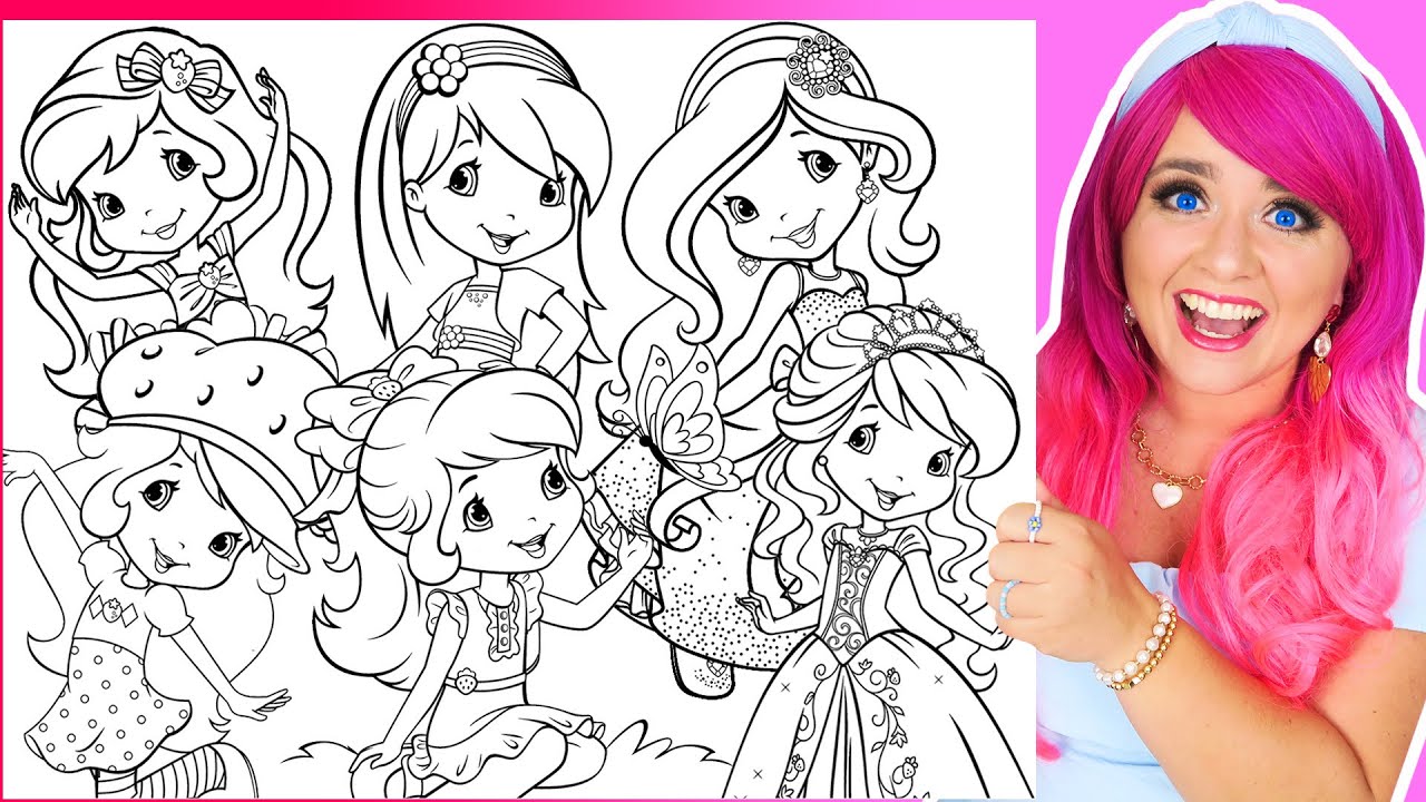 Coloring Strawberry Shortcake Coloring Pages | Strawberry Shortcake & Raspberry Torte Coloring Video