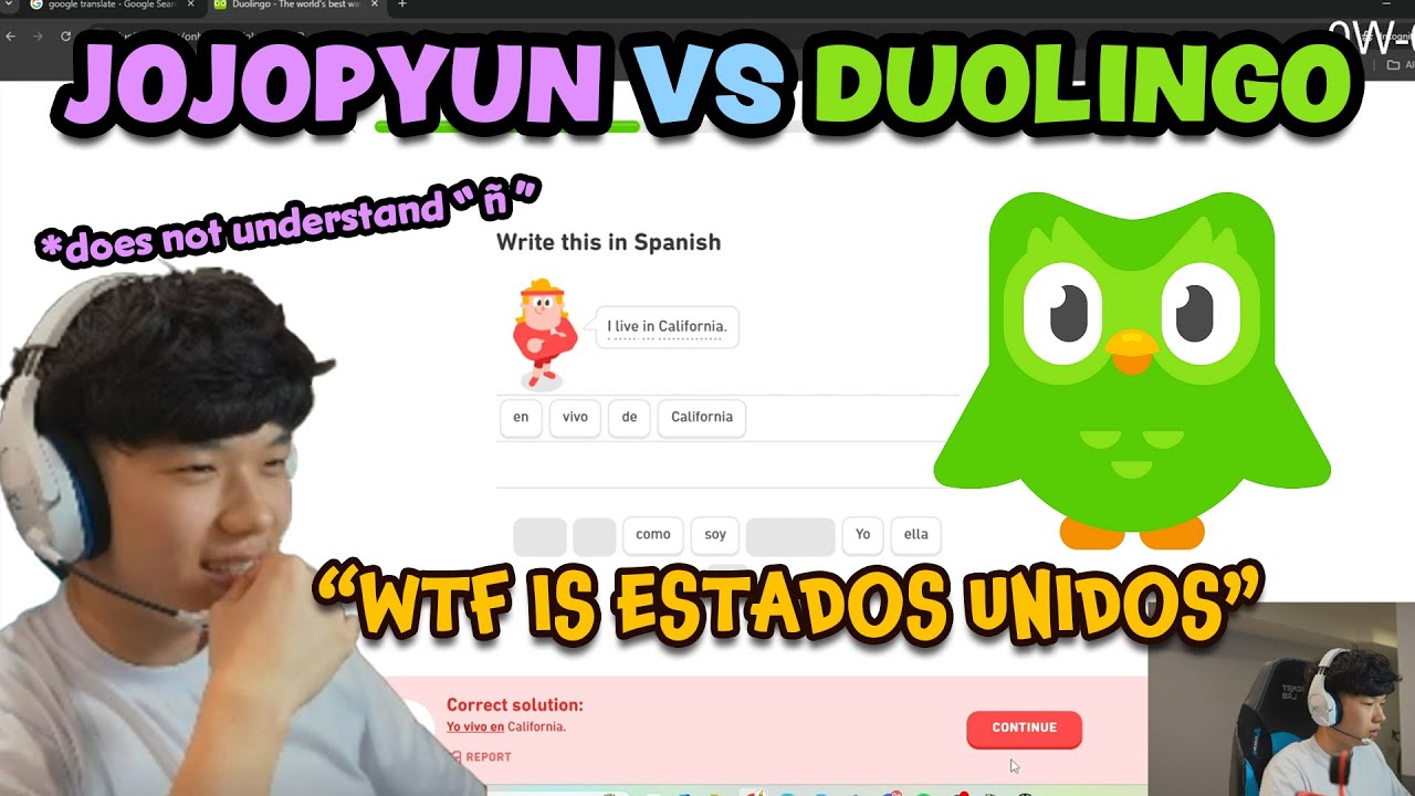 241104 Jojopyun attempts Spanish Duolingo ft. various KOI content creators [cut from stream]