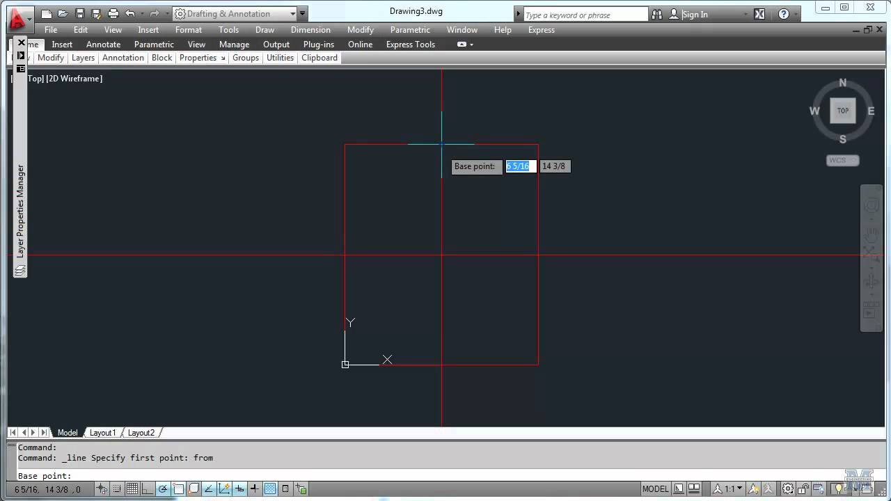 AutoCad 06 - drawing a wide flange beam