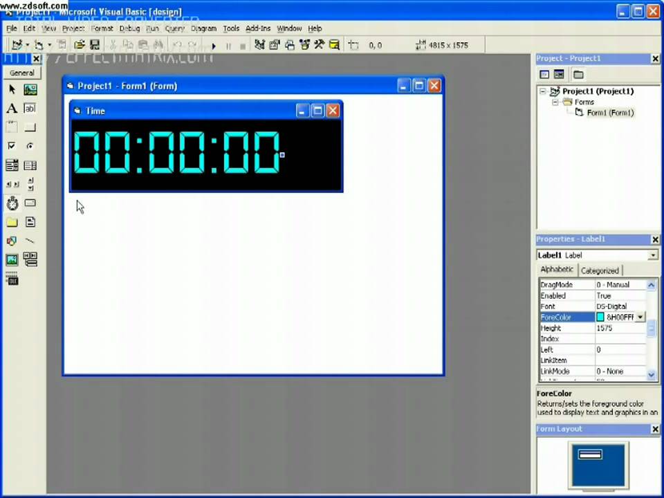 How to make a cool digital clock in Visual Basic 6.0