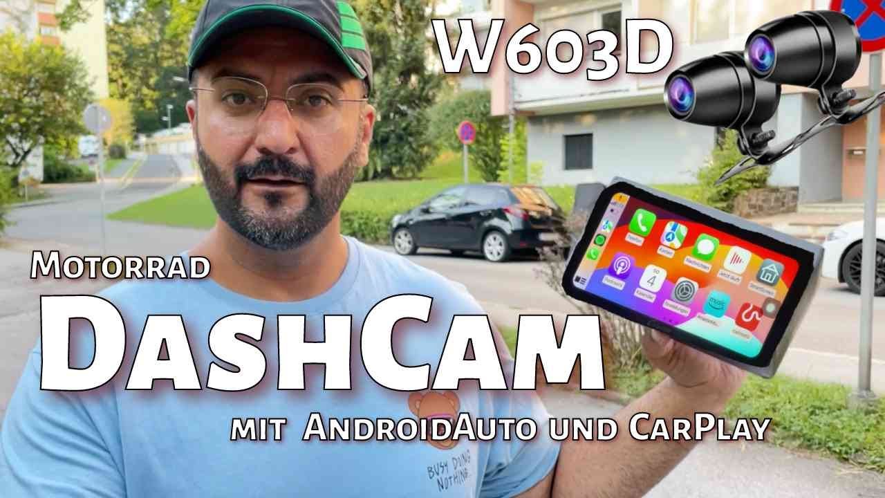 Carpuride W603D, ein DashCam mit CarPlay & AndroidAuto fürs Motorrad!