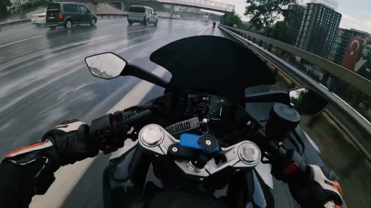 POV CFMoto 450SR Rainy Day | Radiohead | Pure Exhaust [4K]