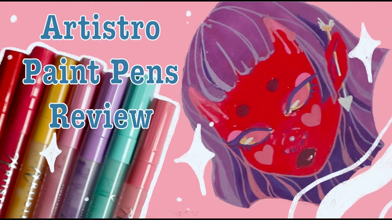 Artistro 42 Paint Pen Set Review: first time doing a full illustration with only paint pens 🌸